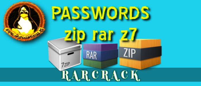Quitar contraseñas de archivos rar por fuerza bruta con Rarcrack