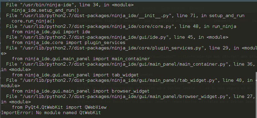 Error al cargar QtWebKit Error al cargar QtWebKit