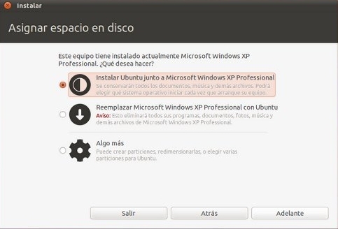 Ubuntu Instalador Eligiendo Particionado Ubuntu Instalador Eligiendo Particionado