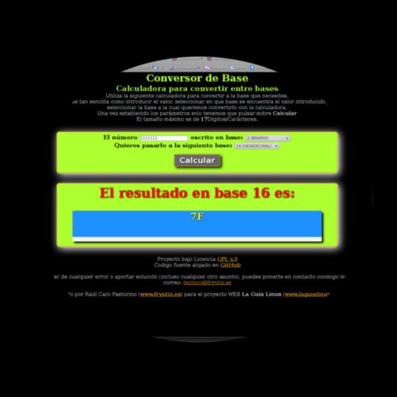 Portada Conversor de Bases